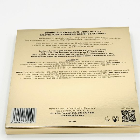 3343 ICONIC LONDON  MAKEUP EYESHADOW PALETTE BOOMING AND GLEAMING - Picture 5 of 6